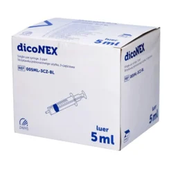 DicoNex, luer, strzykawka jednorazowego użytku, 5 ml, 3-częściowa, 100 szt.