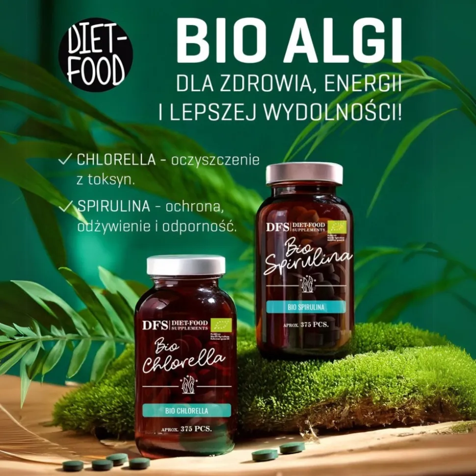 Diet-Food Bio Chlorella, tabletki, 375 szt.