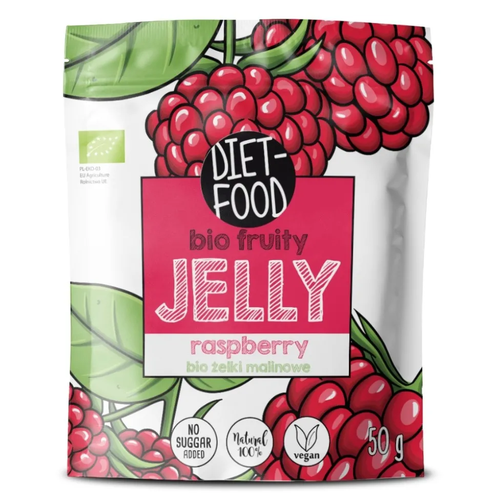 Diet-Food, Bio Żelki Owocowe Malina, 50 g
