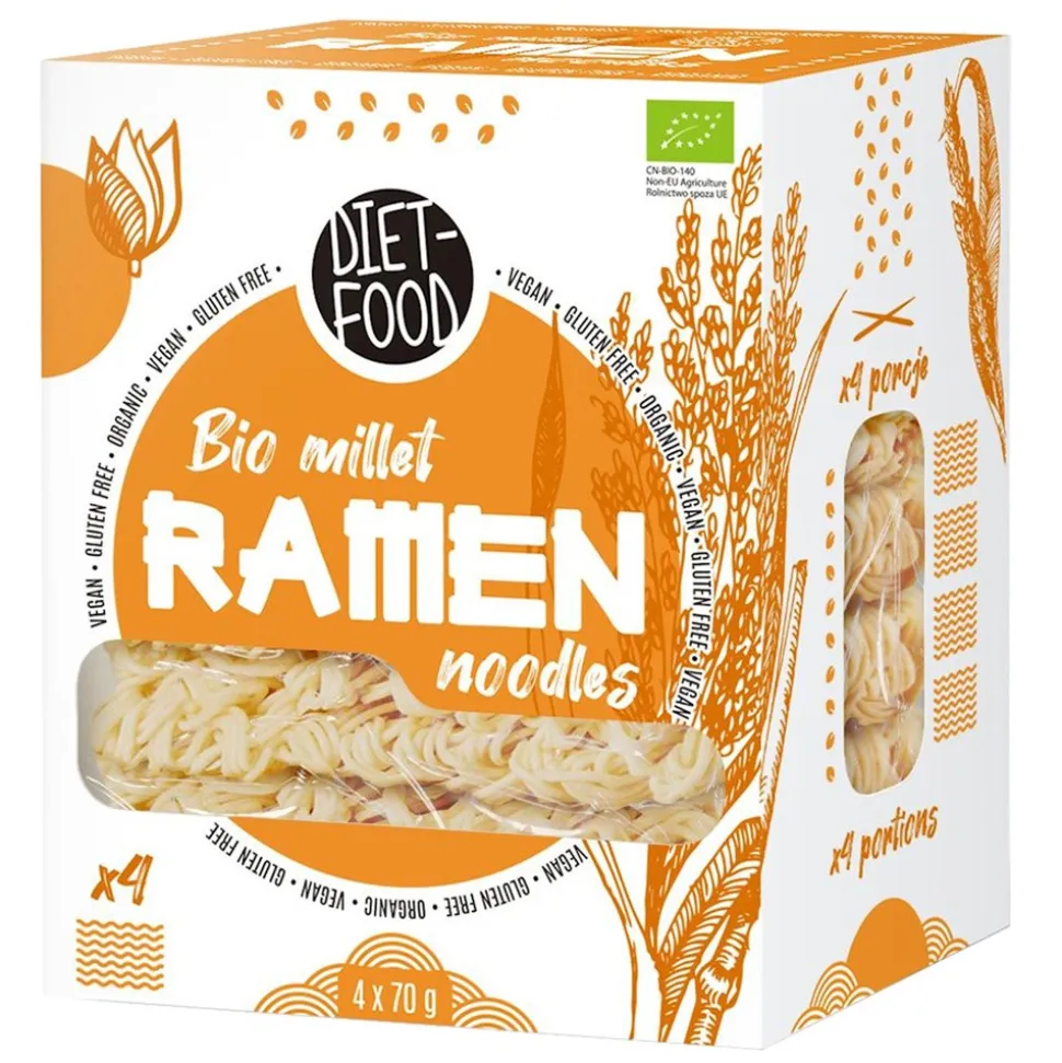 Diet-Food, Bio Ramen, makaron jaglany, 280 g