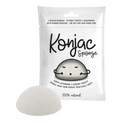 Diet-Food, gąbka konjac do twarzy, biała, 1 szt.