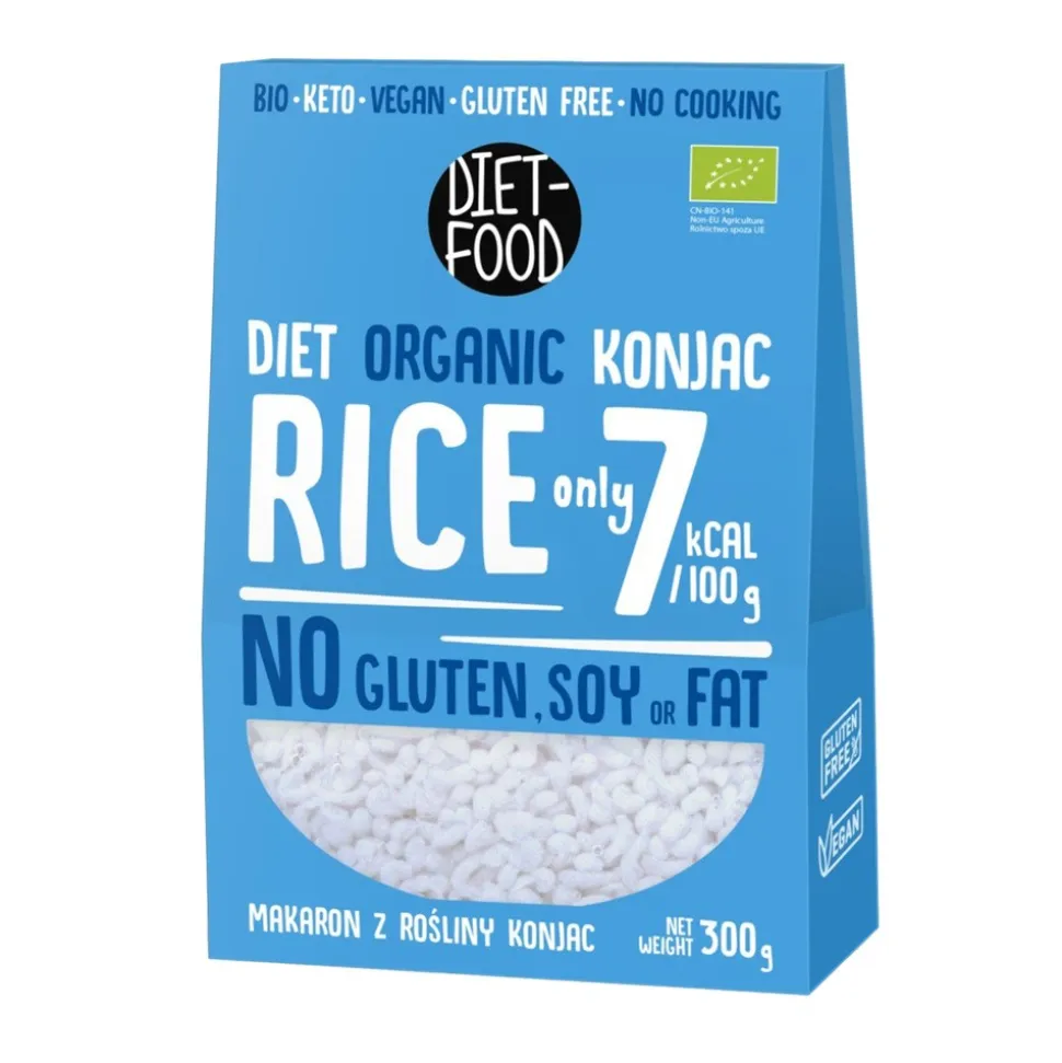 Diet-Food, makaron Bio Shirataki Konjac, ryż, 300 g