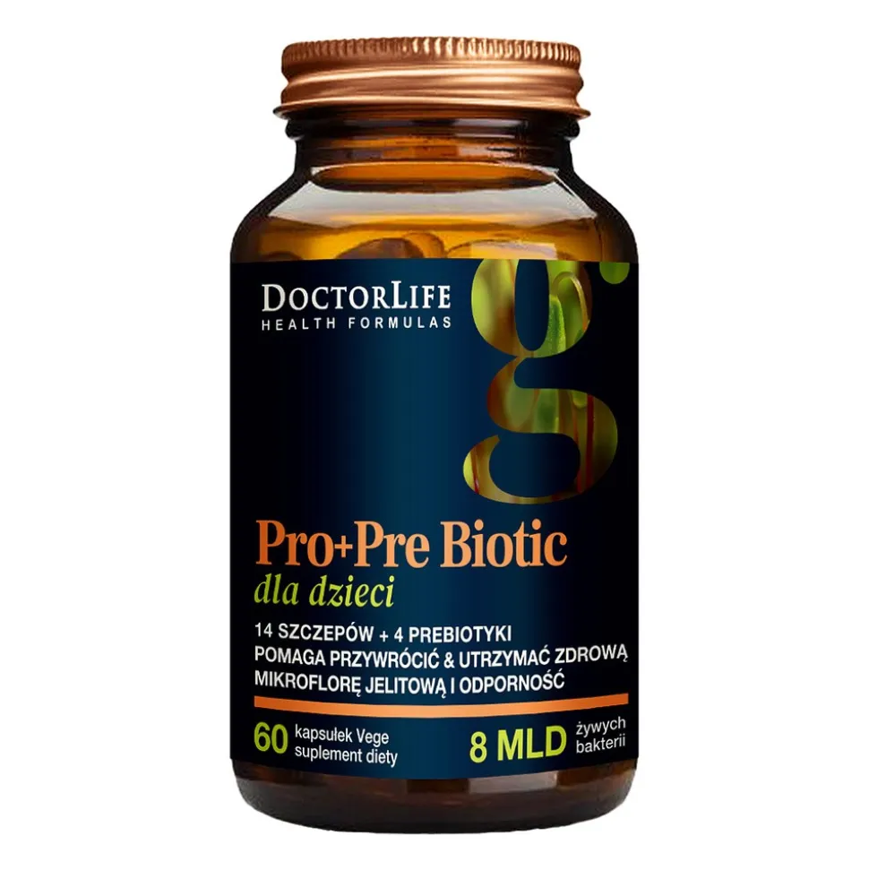 DoctorLife Pro+Pre Biotic Dla Dzieci, kapsułki, 60 szt.