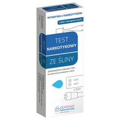 Domowe Laboratorium, Test narkotykowy, do wykrywania narkotyków w ślinie, 1 szt.