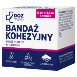 DOZ Med, bandaż elastyczny kohezyjny, 5 cm x 4,5 m, cielisty, 1 szt.
