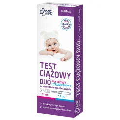 DOZ Med Test ciążowy Duo, płytkowy i strumieniowy, 2 szt.