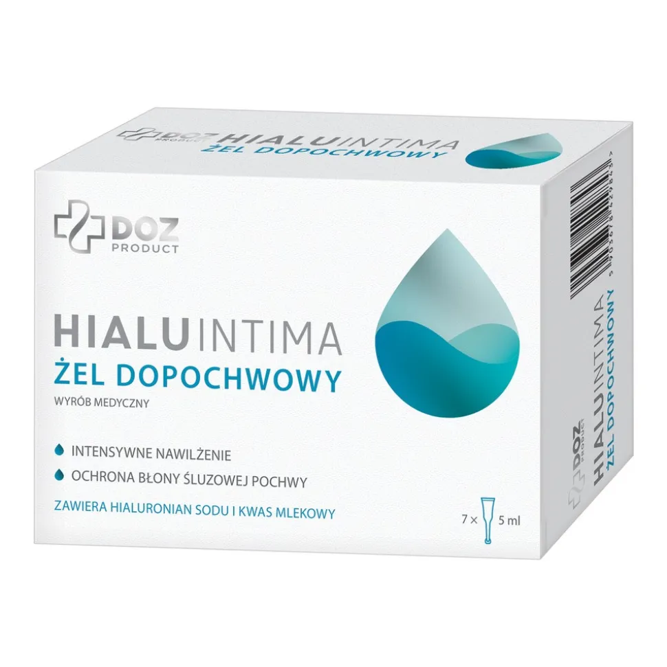 DOZ PRODUCT Hialuintima, żel dopochwowy, 7 aplikatorów x 5 ml
