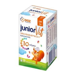 DOZ Product JuniorVit, tabletki do ssania, smak mandarynkowy, 30 szt.