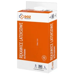 DOZ PRODUCT Rękawice lateksowe, bezpudrowe, rozmiar M, 10 szt.