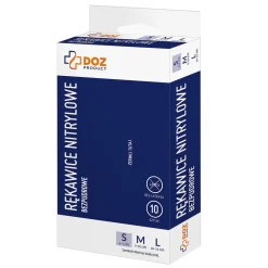 DOZ PRODUCT Rękawice nitrylowe, bezpudrowe, rozmiar S, 10 szt.