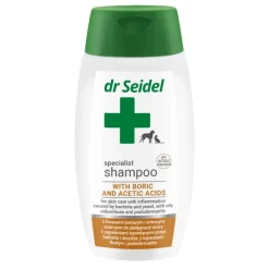 Dr Seidel Szampon z kwasami borowym i octowym dla psów oraz kotów, 220 ml