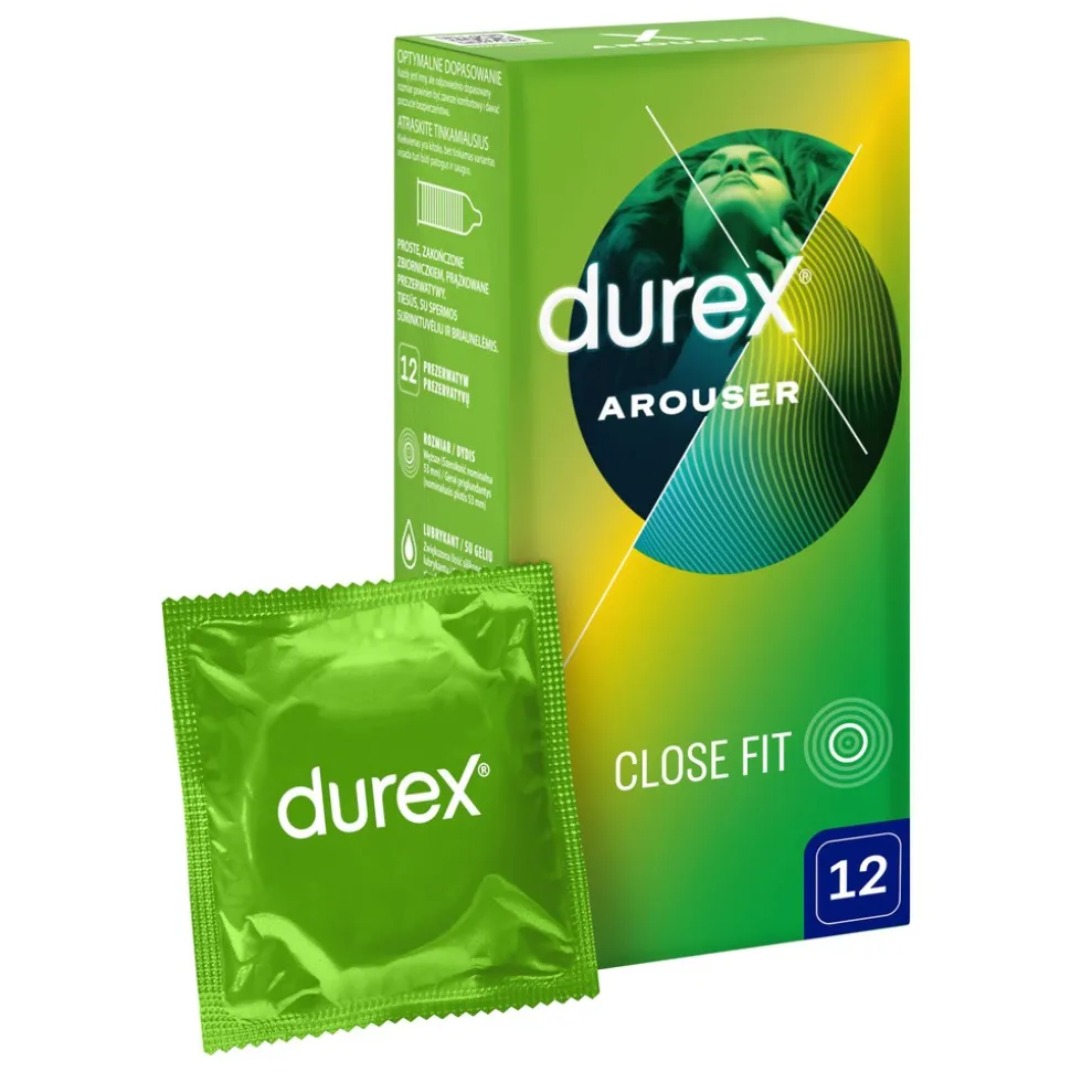 Durex Arouser, prezerwatywy prążkowane, 12 szt.