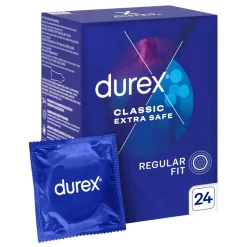 Durex Classic Extra Safe, prezerwatywy lateksowe, 24 szt.
