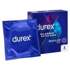 Durex Extra Safe, prezerwatywy powlekane środkiem nawilżającym, 3 szt.