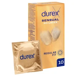 Durex Sensual No Latex, prezerwatywy nielateksowe, 10 szt.