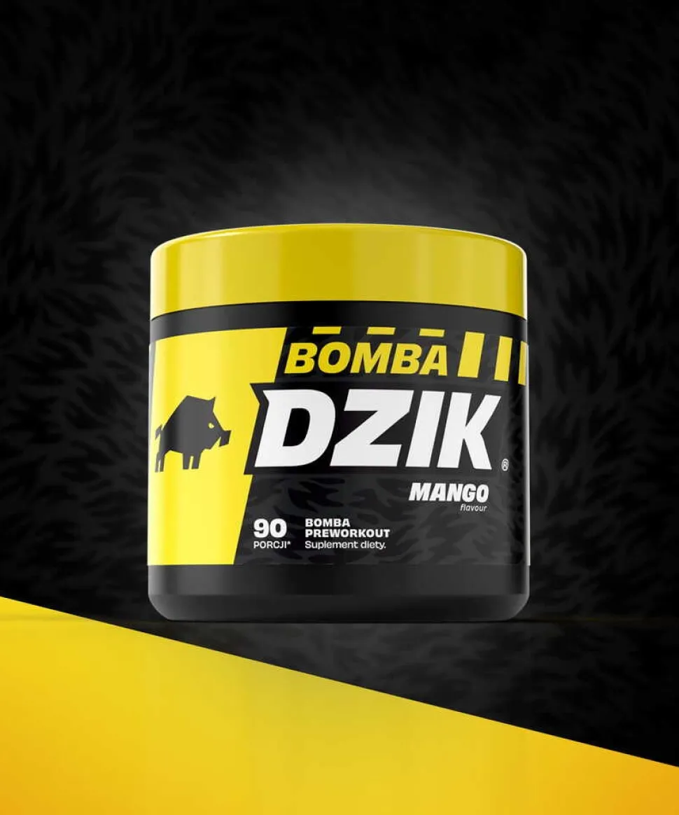 Dzik Bomba Preworkout Mango, proszek, smak mango, 300 g