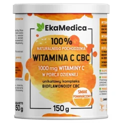EkaMedica Witamina C CBC, proszek, smak pomarańczowy, 150 g