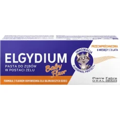 Elgydium Baby Fluor, żelowa pasta do zębów przeciw próchnicy dla dzieci od 6. miesiąca życia, 30 ml