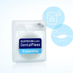 Elgydium Dental Floss, nici dentystyczne, pęczniejące, miętowe, 25 m
