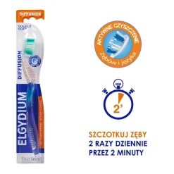Elgydium Diffusion, szczoteczka do zębów, średnia, 1 szt.