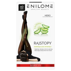 Enilome Healthy Beauty Aloe, rajstopy półmatowe, kolor Nero, rozmiar S, 40 DEN