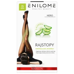 Enilome Healthy Beauty Aloe, rajstopy półmatowe, kolor Nero, rozmiar S, 15 DEN