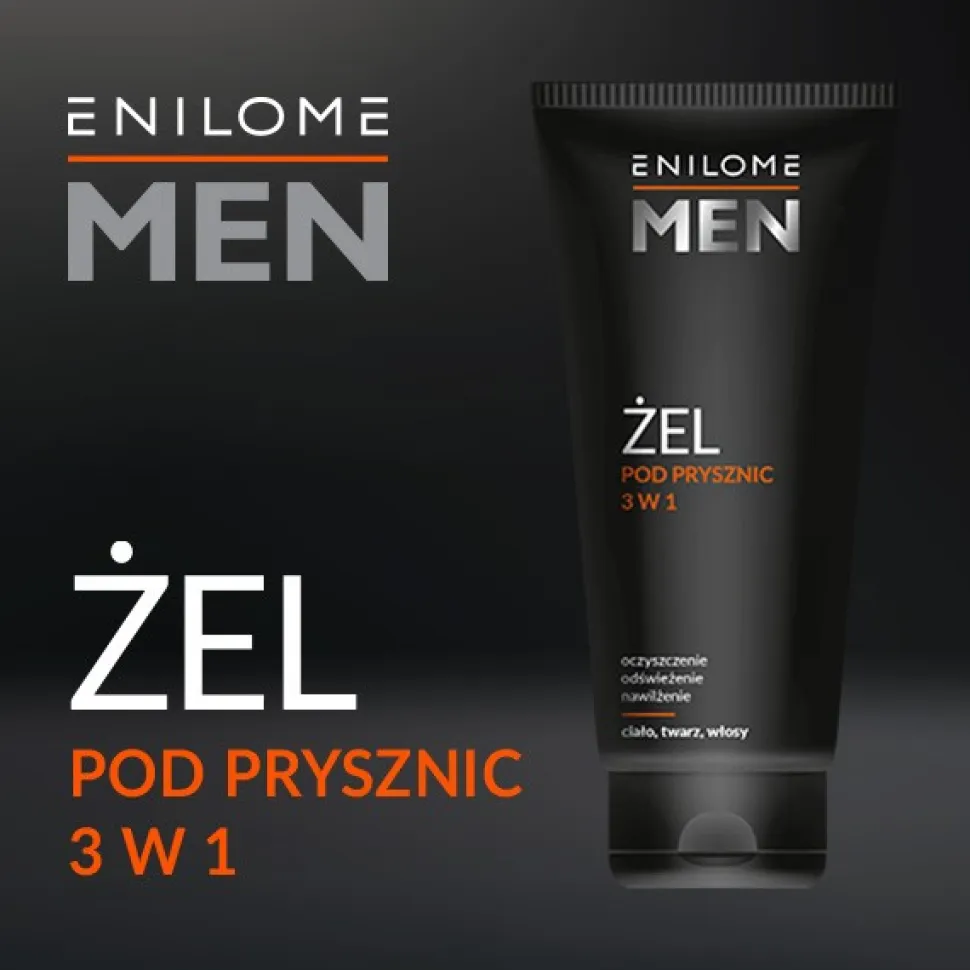 Enilome Men, żel pod prysznic 3w1, 200 ml