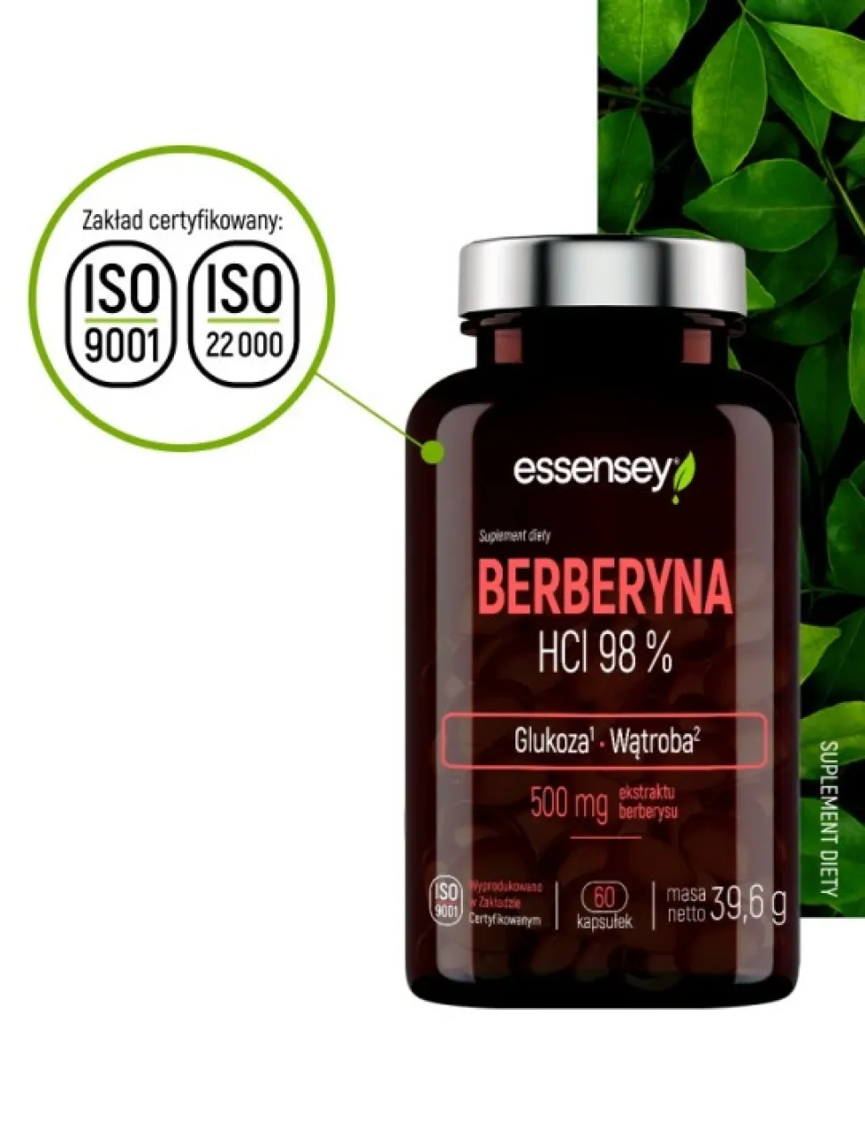 Essensey Berberyna HCL 98%, kapsułki, 60 szt.
