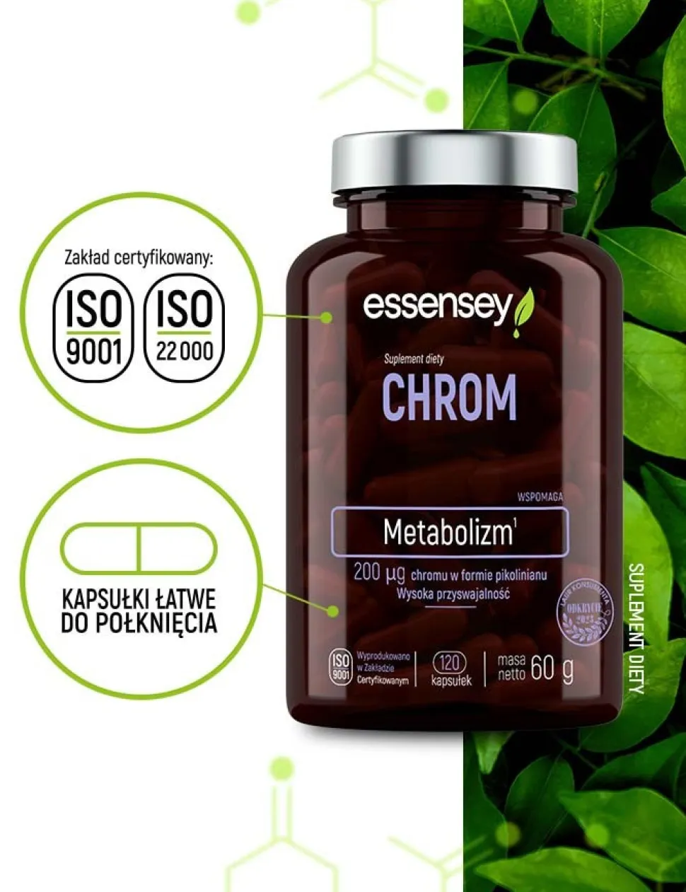 Essensey Chrom, kapsułki, 120 szt.