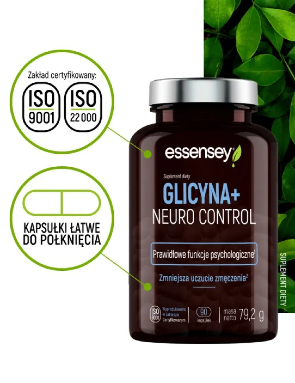Essensey Glicyna+ Neuro Control, kapsułki, 90 szt.