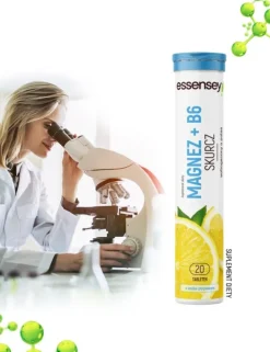 Essensey Magnez + B6 Skurcz, tabletki musujące, smak cytrynowy, 20 szt.