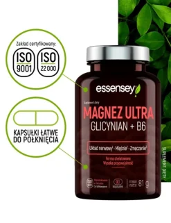 Essensey Magnez Ultra Glicynian + B6, kapsułki, 90 szt.
