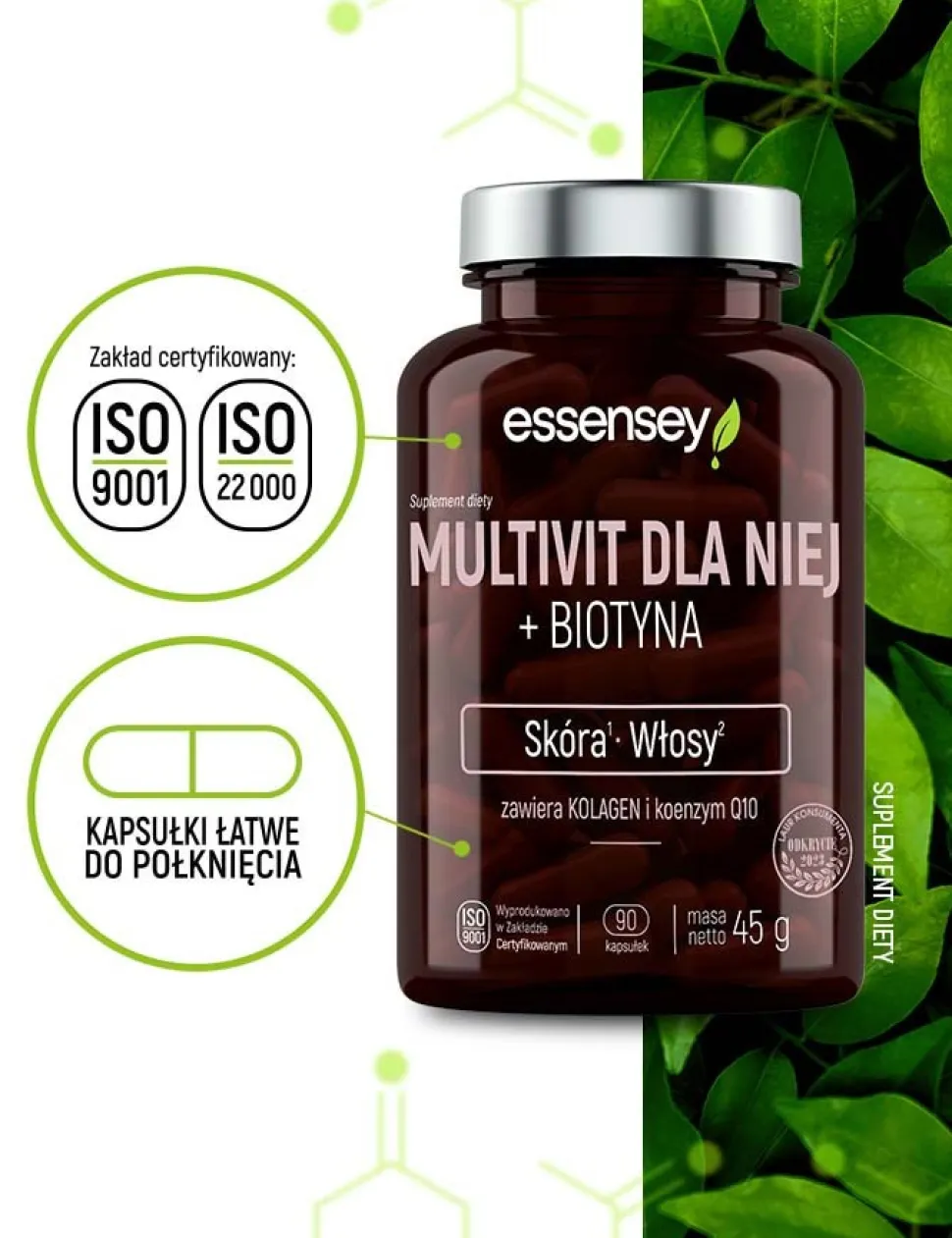 Essensey Multivit Dla Niej + Biotyna, kapsułki, 90 szt.