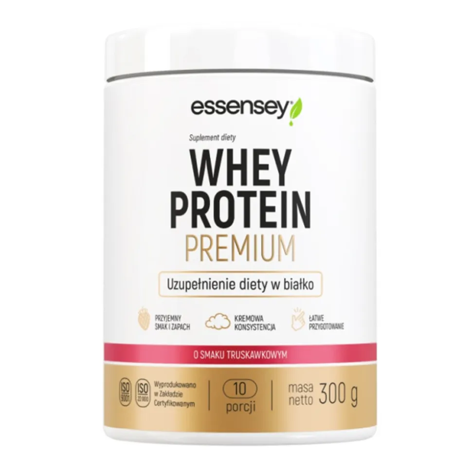Essensey Whey Protein Premium, proszek, smak truskawkowy, 300 g