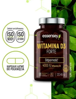Essensey Witamina D3 Forte, kapsułki, 90 szt.