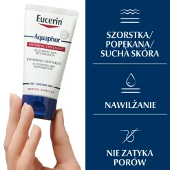 Eucerin Aquaphor, maść regenerująca do skóry suchej, popękanej i podrażnionej, dla dorosłych i niemowląt, 45 ml