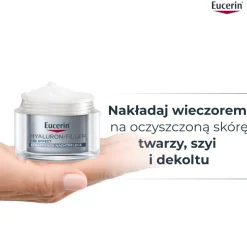 Eucerin Hyaluron-Filler, krem na noc z kwasem hialuronowym do każdego typu skóry, przeciwzmarszczkowy, 50 ml