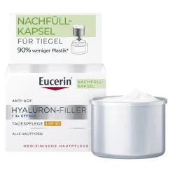 Eucerin Hyaluron-Filler, krem na dzień SPF 30 z kwasem hialuronowym, przeciwzmarszczkowy, refill, 50 ml