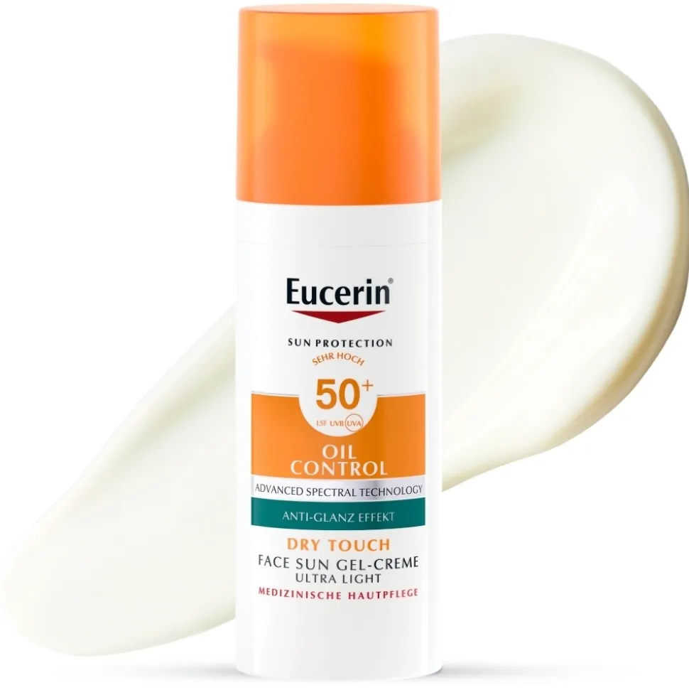 Eucerin Oil Control Dry Touch, żel-krem ochronny SPF 50+, 50 ml