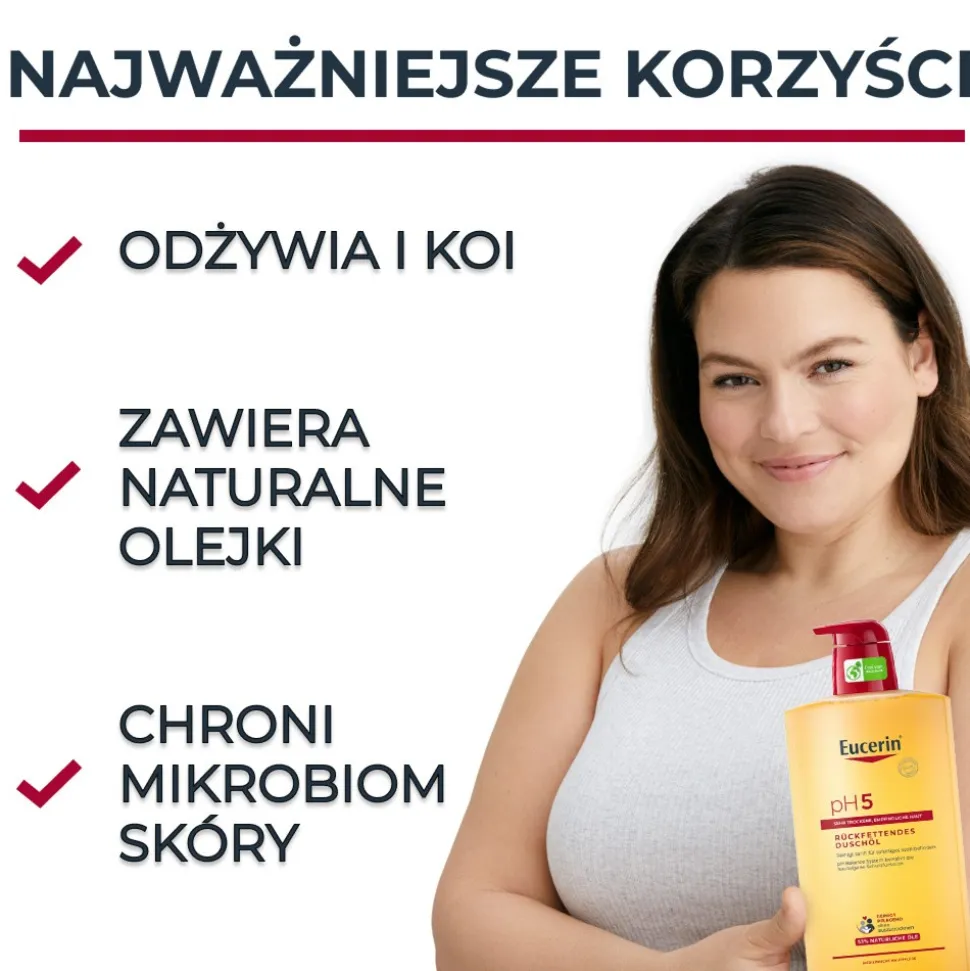 Eucerin pH 5, olejek do mycia, 1000 ml