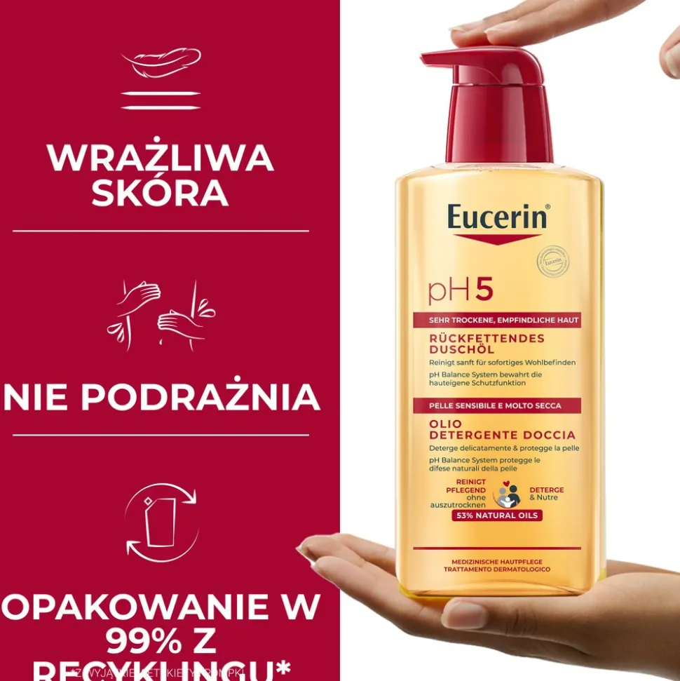 Eucerin pH5, olejek do mycia, 400 ml