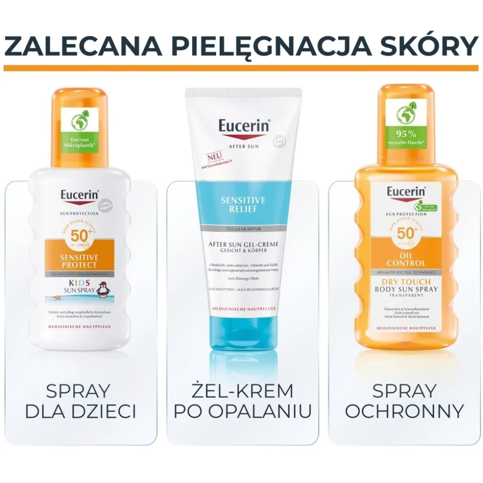Eucerin Sun Oil Control SPF50+ Dry Touch, żel-krem ochronny, 200 ml