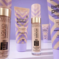 Eveline Cosmetics Better Than Perfect, nawilżająco-kryjący podkład z formułą No Transfer, 03 Light Beige, 30 ml