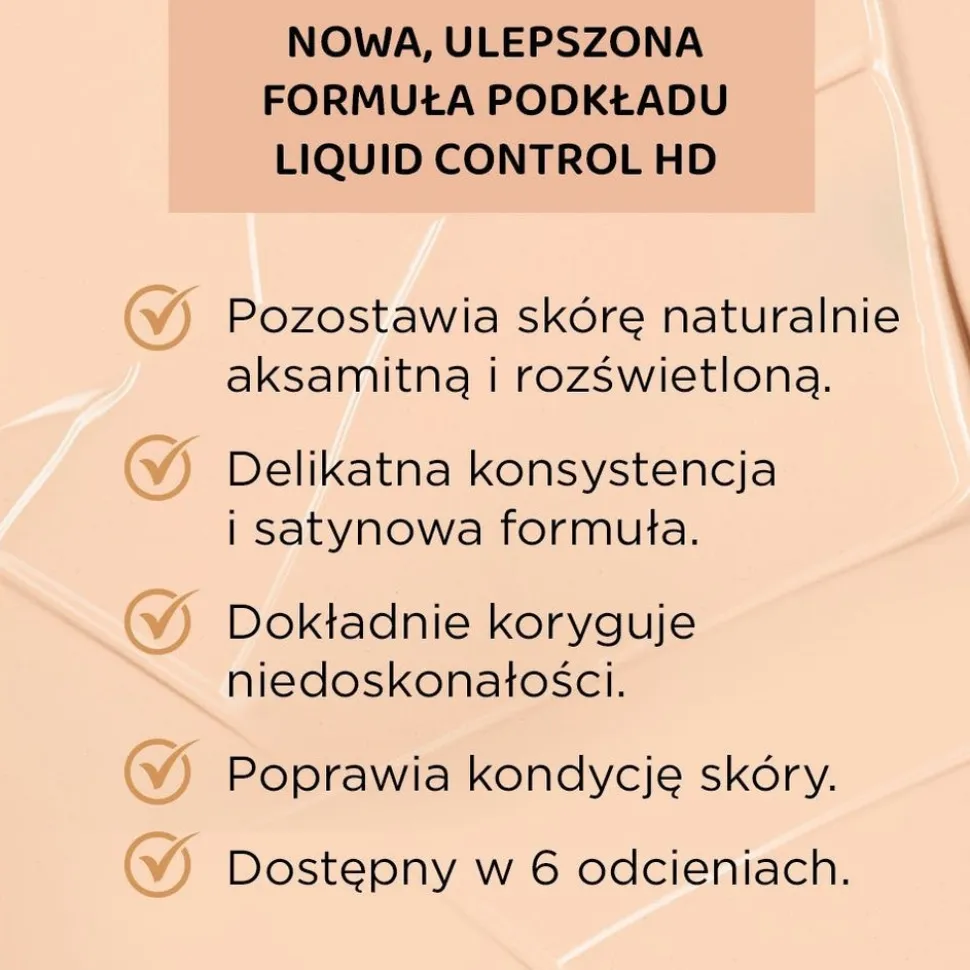 Eveline Liquid Control HD, matujący podkład do twarzy nr 010, 32 ml