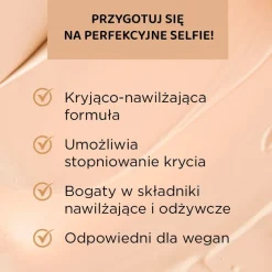 Eveline Selfie Time, kryjąco-nawilżający podkład i korektor, 01 Porcelain, 30 ml