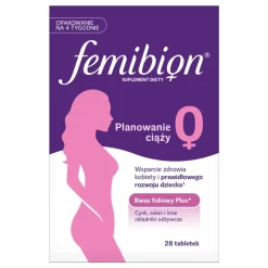 Femibion 0 Planowanie ciąży Kwas Foliowy Plus, tabletki powlekane, 28 szt.