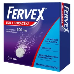 Fervex Ból i Gorączka, 500 mg, tabletki musujące, 16 szt.