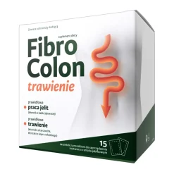 FibroColon trawienie, saszetki z proszkiem do sporządzenia roztworu, smak jabłkowy, 15 szt.