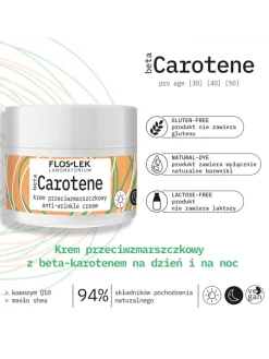 Flos-Lek betaCarotene pro age Krem przeciwzmarszczkowy z beta-karotenem na dzień i na noc, 50 ml