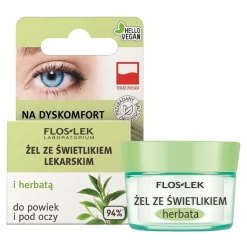 Flos-Lek Laboratorium, żel ze świetlikiem lekarskim i herbatą do powiek i pod oczy, 10 g